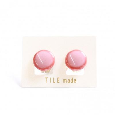 ふるさと納税 瑞浪市 【美濃焼】梅むらタイルイヤリング(直径15mm)