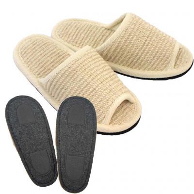 ふるさと納税 宮城県 スリッパ インドコットンLサイズ ベージュ つま先滑り止め付き |  | 03