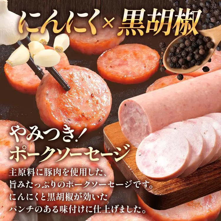 やみつきポークソー 1.2kg（6本） ボロニア ボロニアソーセージ 豚肉 ポークソーセージ にんにく 黒胡椒 おやつ ごはん おかず お酒 おつまみ 福岡県 福岡 九州 グルメ お取り寄せ