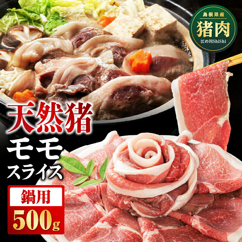 【ふるさと納税】天然猪 江の川shishi 猪モモスライス 鍋用 500g （ 2～3人前 ）【AI-5】｜送料無料 国産 ジビエ 天然ジビエ 天然猪 猪肉 イノシシ肉 モモ肉 お肉 肉 スライス モモ モモスライス 鍋｜