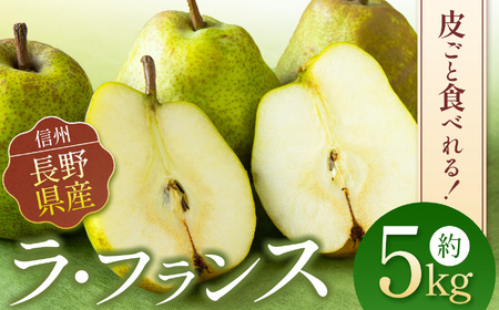 【先行受付：2026年10月発送】お好みの硬さをドンピシャで。皮ごと食べられる ラフランス 5kg 