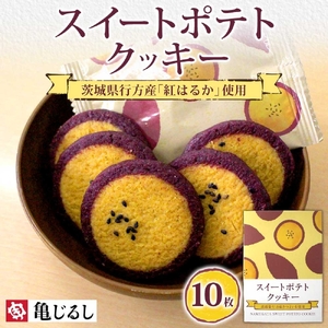 スイートポテトクッキー 10個入 1箱【紅はるか さつまいも  和 スイーツ デザート お菓子 おやつ 老舗 和菓子店 お取り寄せ ギフト お土産 手土産 贈答用 亀印製菓 茨城県 水戸市】（MP-32）