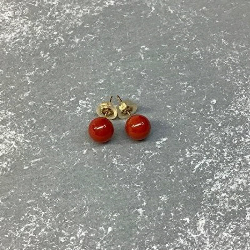 【ふるさと納税】 サンゴ ピアス アクセサリー 赤珊瑚 珊瑚 サンゴアクセサリー 玉 さんご 職人 高知県 南国市