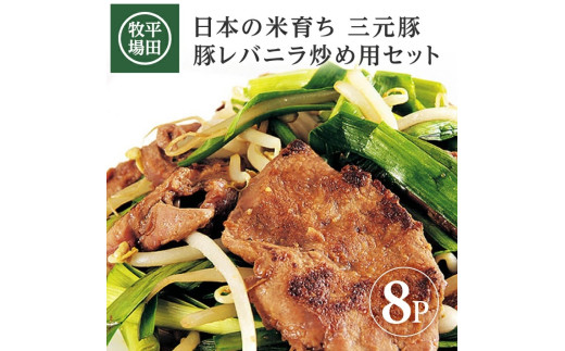 豚レバニラ炒めセット 8パック 約1.5kg タレ付き レバニラ レバニラ炒め レバー 豚レバー ニラ おかず 時短 簡単 三元豚 ブランド豚 豚肉 冷凍 贈り物 贈答 ギフト 平牧 平田牧場 山形 酒田 SA1333