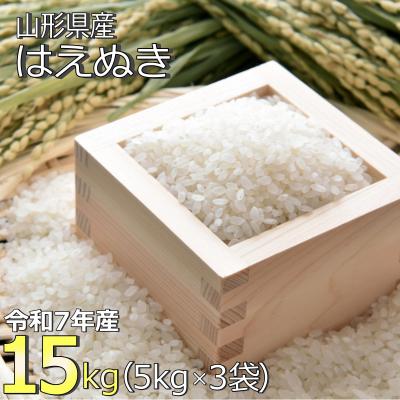 ふるさと納税 長井市 【令和7年産】山形県産「はえぬき」15kg_A189(R7)