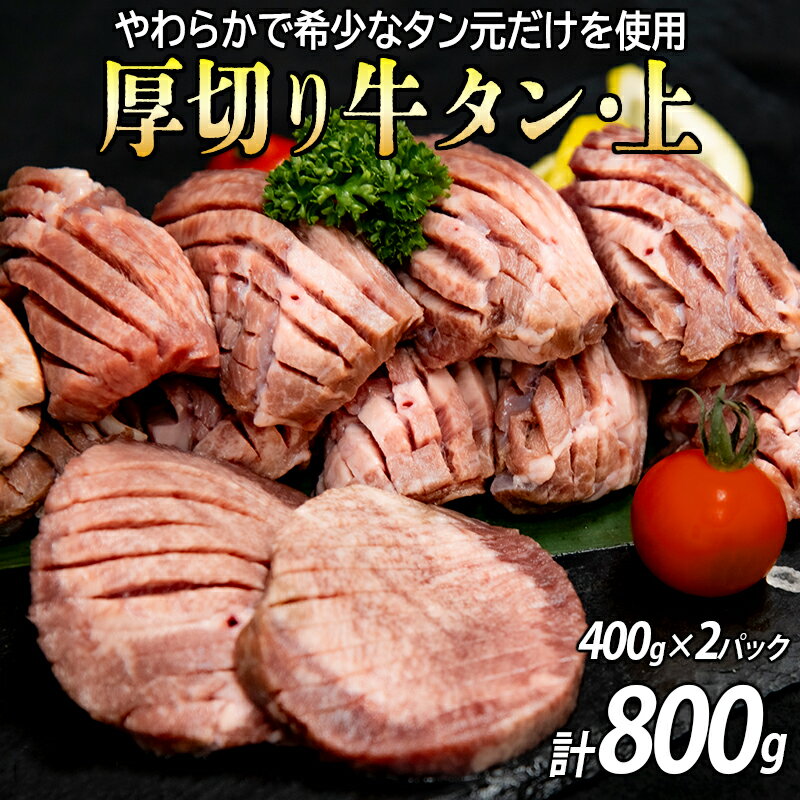 【ふるさと納税】厚切り牛タン (漬込み熟成) 計800g 400g×2パック 牛たん 厚切り 味付け肉 牛肉 お肉 小分け 焼肉 焼き肉 キャンプ BBQ アウトドア バーベキュー おうち焼肉 味付き 焼くだけ 簡単 簡単調理 おかず 真空パック
