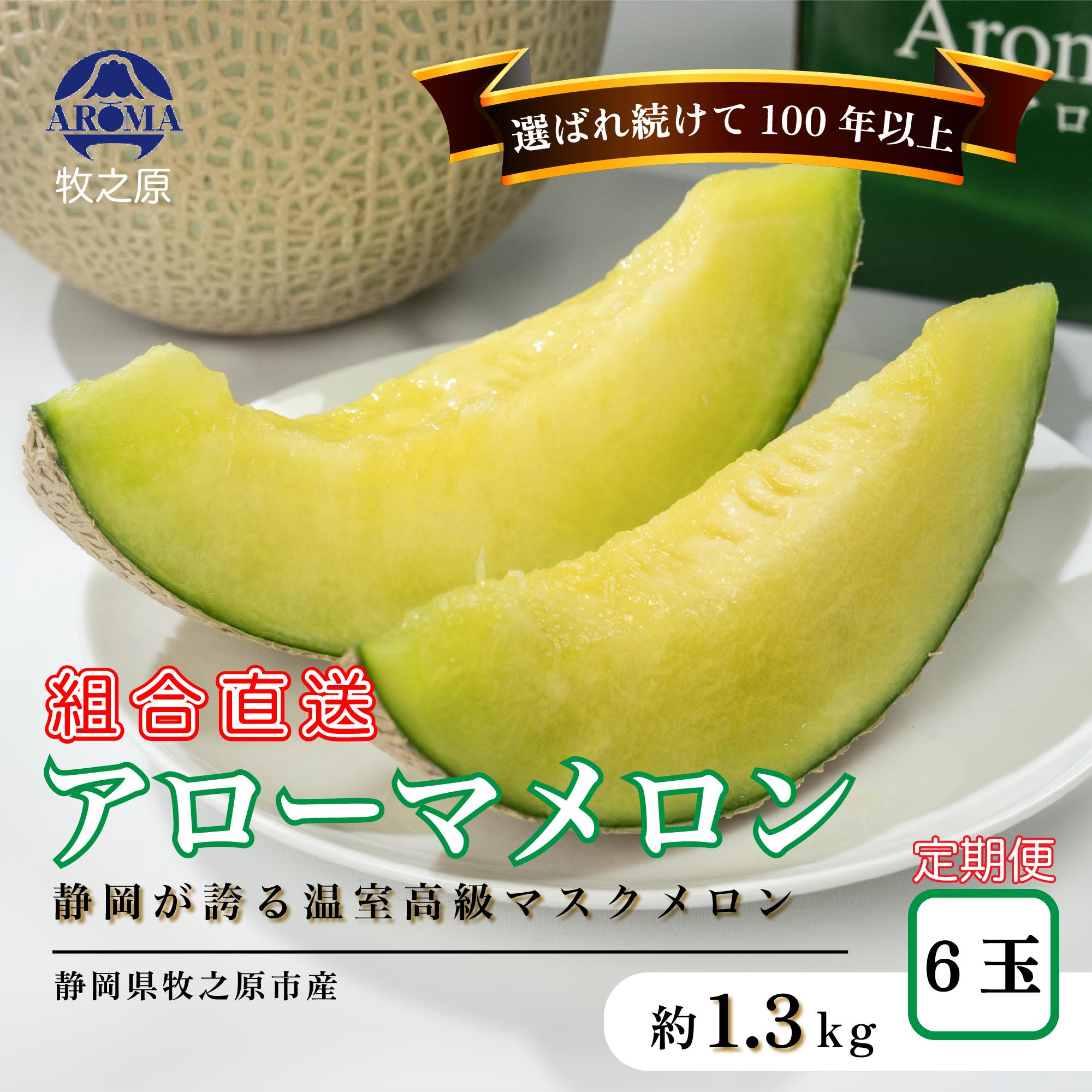 アローマ メロン 1玉 × 6ヶ月定期便 白級