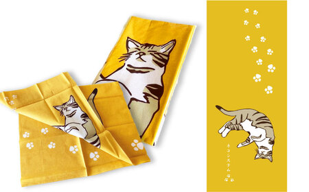 【猫グッズ】ネコのかわいい手ぬぐい ６点セット[AOBX004] 猫 イラスト 手ぬぐい 猫 イラスト 手ぬぐい 猫 イラスト 手ぬぐい 猫 イラスト 手ぬぐい