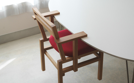 SD01 / Yoh Arm Chair | 家具 椅子 イス チェア ダイニングチェア ハーフアーム コンパクト おしゃれ 小野市 レッド