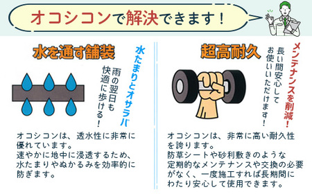 雑草・水たまり対策コンクリート施工「オコシコン」20平方メートル【勝野建設株式会社】