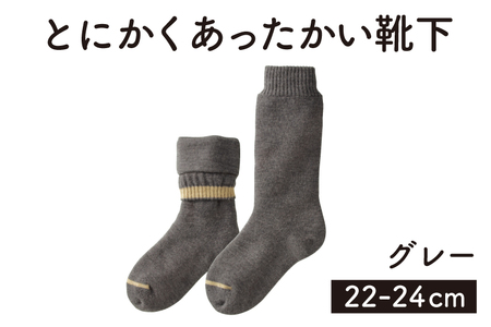 靴下 「とにかくあったかい靴下 女性用（22～24cm）」【グレー】くつ下 くつした 室内用靴下 レディース 山忠