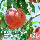 【ふるさと納税】【2025年先行予約】【数量限定】フルーツ王国やまなし県限定品種桃「夢みずき」約2kg ギフト箱入り_ ふるさと納税 ふるさと もも モモ フルーツ 果物 くだもの 人気 美味しい 山梨県 山梨市 山梨 送料無料【配送不可地域：離島】【1306935】