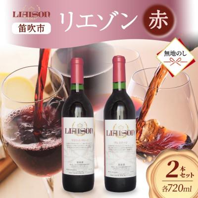 ふるさと納税 笛吹市 【無地熨斗】赤ワイン Liaison 2種 飲み比べ 各1本セット 日川中央葡萄酒 山梨県笛吹市