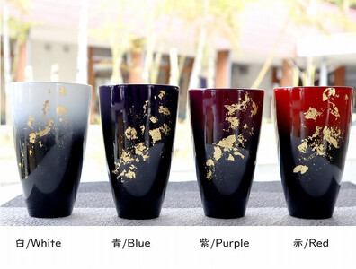 No.071 K．TURA　天然木純金箔　軽量タンブラー（ペア）