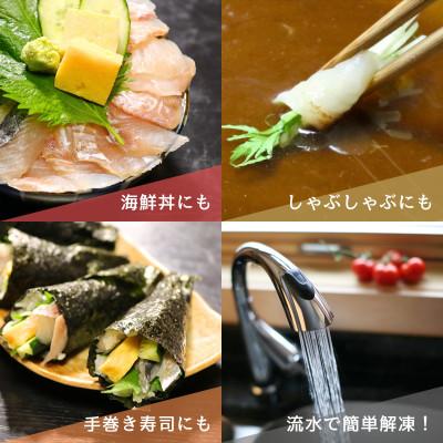 ふるさと納税 浜田市 シーライフの冷凍刺身2種盛り計200g　3〜4人前　産地直送・旬のおまかせ鮮魚 |  | 02