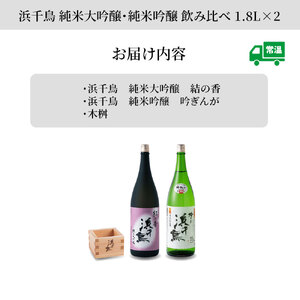  fn-31-003 浜千鳥 純米大吟醸・純米吟醸 飲み比べ 1.8L×2 日本酒 地酒
