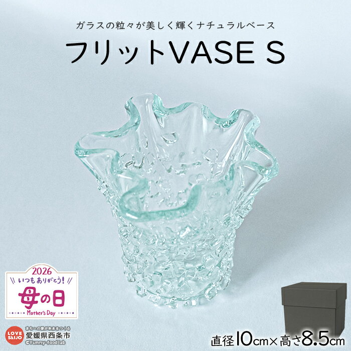 【ふるさと納税】＜フリットVASE S＞ ※翌月末迄に順次出荷します。母の日 花瓶 花器 つぼ インテリア ガラス ミラーズウサ 愛媛県 西条市【常温】