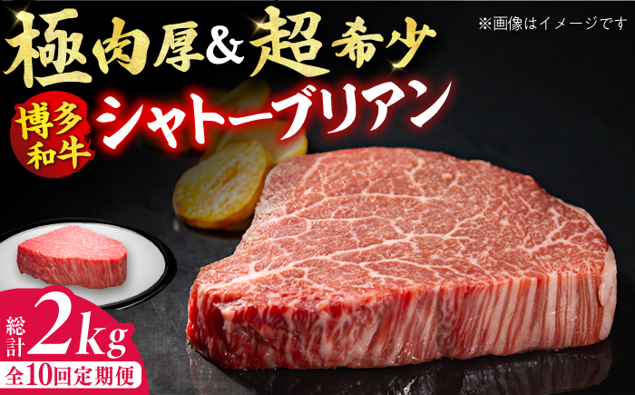 
【全10回定期便】博多和牛 ヒレ シャトーブリアン 200g×1枚 牛肉 ステーキ お歳暮 お中元 贈答用 シャトーブリアン 赤身 父の日 母の日 敬老の日 広川町 / 久田精肉店株式会社 [AFBV027]
