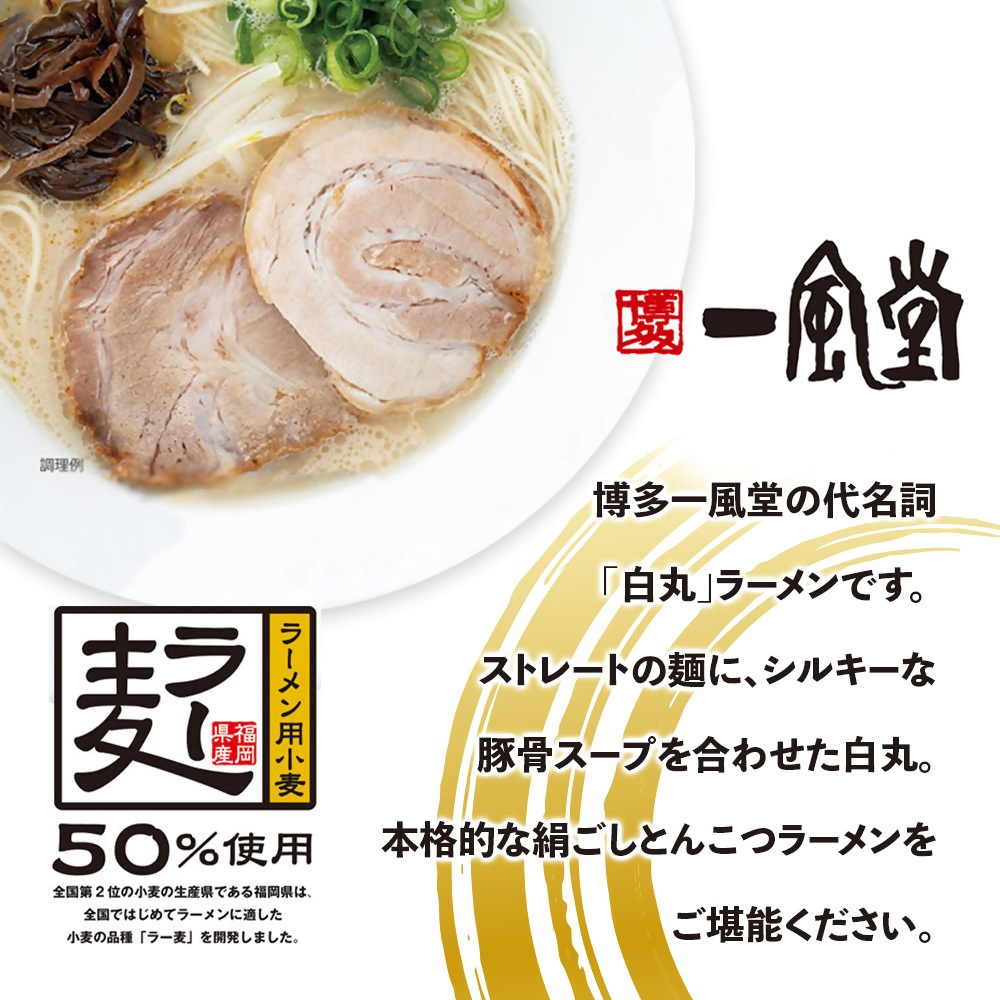 DK-001_【一風堂】白丸ラー麦麺セット＆ホットもやしソースセット