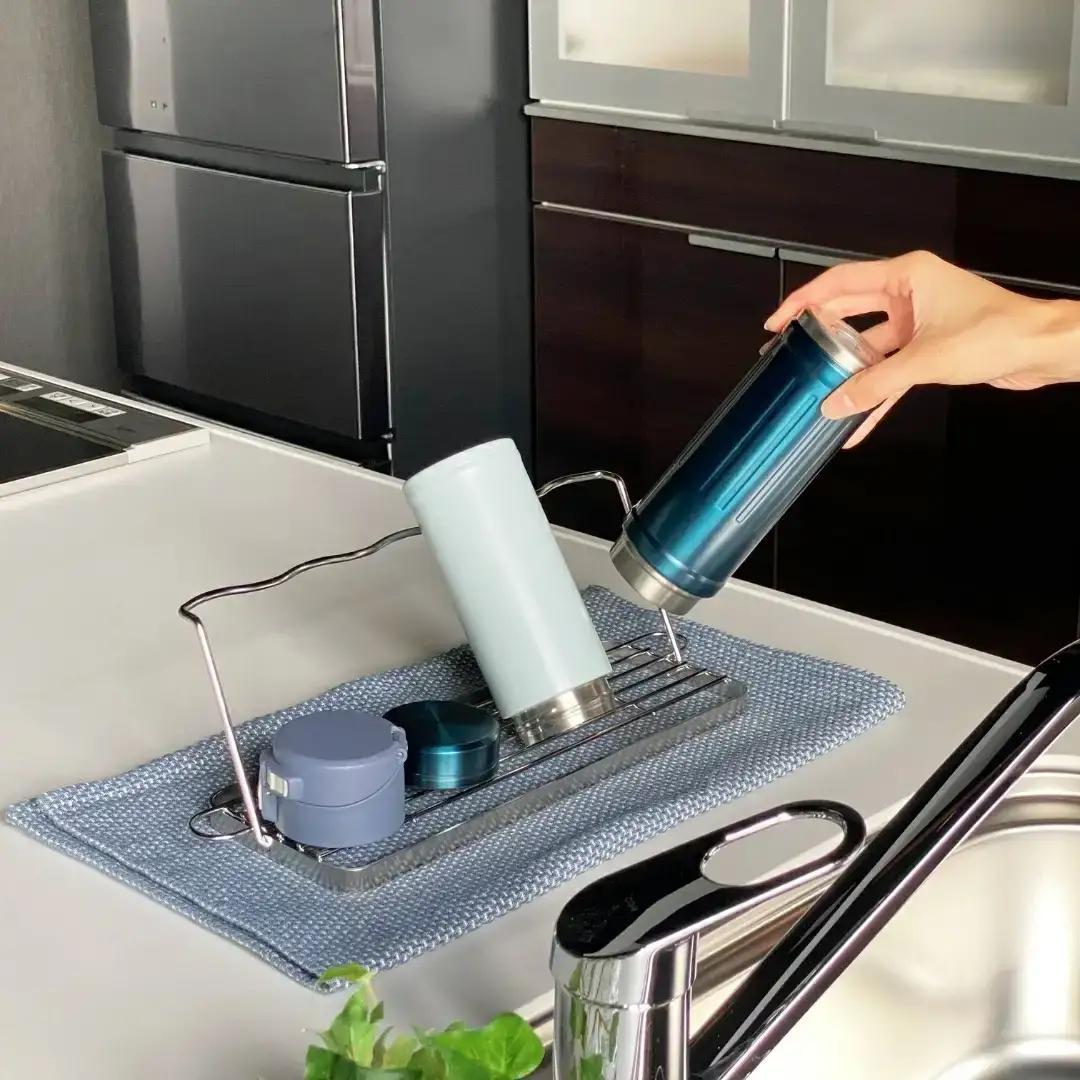 すっきり暮らすジャグボトルスタンド 燕三条製 ステンレス水切り 水筒立て マグボトル キッチン用品 新生活 一人暮らし キッチン収納 bwsSELECTION [ビーワーススタイル] 【010S448