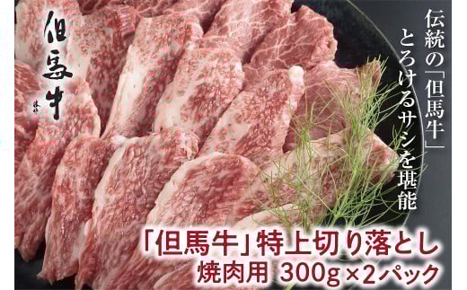 【但馬牛】特上切り落し300g×２パック(焼肉用)【A4ランク以上】