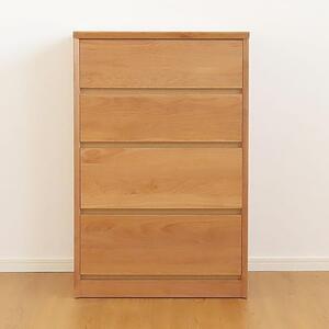 60幅 ローチェスト ナチュラル ベージュ シンプル チェスト タンス たんす アルダー材 天然木 国産 大川家具 完成品 大容量