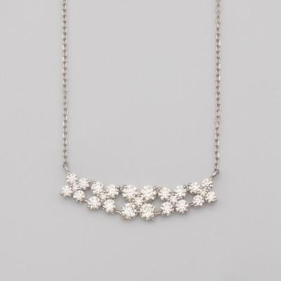ふるさと納税 昭和町 PT900/PT850 1.00ct ダイヤモンド ペンダントネックレス HH-019756