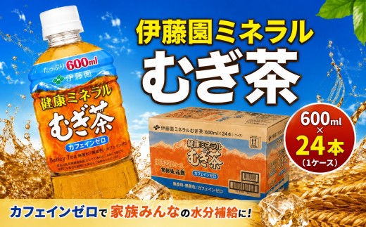 【伊藤園 健康ミネラルむぎ茶】 600ml 24本セット 1ケース  【9月末掲載終了】 麦茶 防災 茶 ペットボトル 飲料 生活必需品 非常用 災害対策 水分補給 神奈川県 厚木市 atsugi_9 ITE001