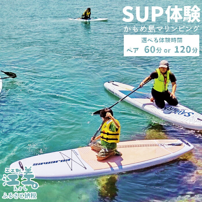 【ふるさと納税】《かもめ島マリンピング2025》SUP体験 2名 ［選べる体験時間 60分／120分］　サップ（パドルアウト）　ボード・パドル・ライフジャケットレンタル　町民インストラクターがサポート　アクティビティ　マリンスポーツ　海洋体験　檜山道立自然公園