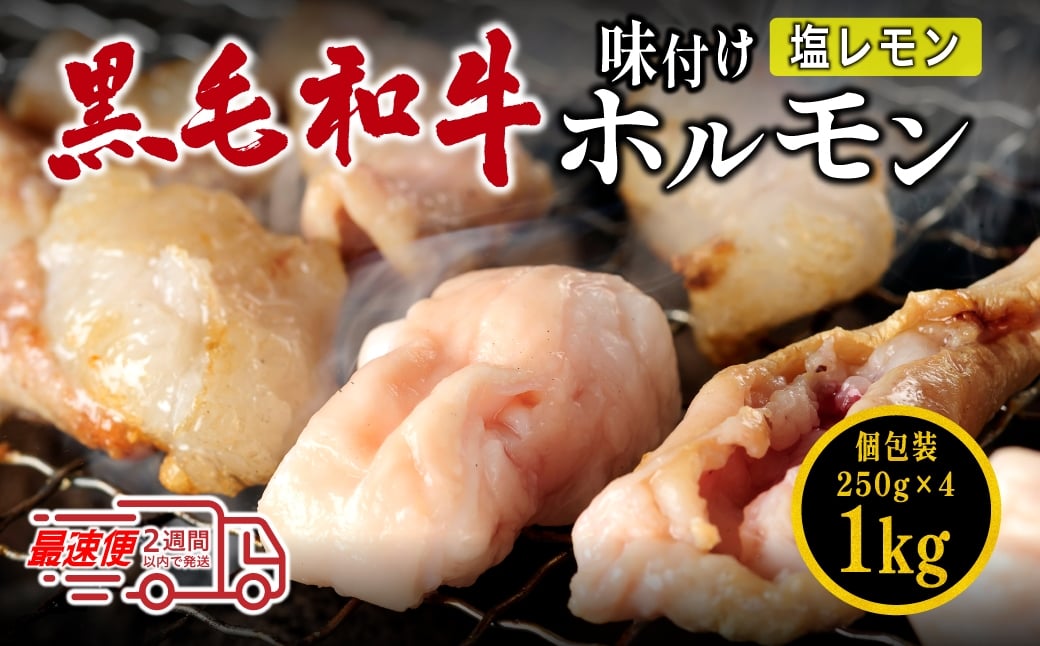 
            【12/22迄年内発送・選べる配送月】国産黒毛和牛 タレ漬け 牛 ホルモン ミックス塩レモン 1kg ( 250g x 4袋 ) 焼肉用 ホルモン 肉 小分け 冷凍 モツ

          