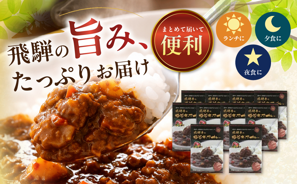飛騨牛の極旨カレー 飛騨牛と飛騨豚のキーマカレー 10食[AZ006]