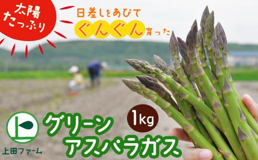 【令和8年産先行受付】上田ファームのグリーンアスパラガス　1kg《数量限定》