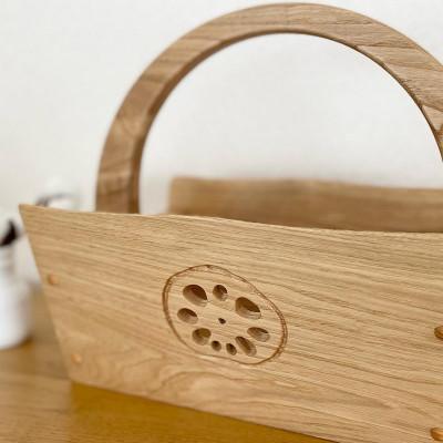 ふるさと納税 藤枝市 栗の木の贅沢小物　ハスバスケットH |  | 01