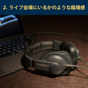 ヘッドホン オンラインライブ視聴用ヘッドホン SOUND WARRIOR SW-HP10LIVE 音楽 周辺機器 オーディオ周辺機器 PC オーディオ ライブ音源 EDM 城下工業 信州 長野　【 上