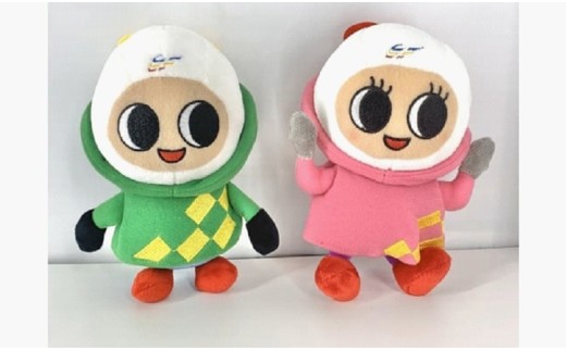 ボートレース福岡のマスコットキャラクター  ペラ坊&ペラ美ぬいぐるみセット  ボートレース ペラ坊 ペラ美 ぬいぐるみ 福岡市