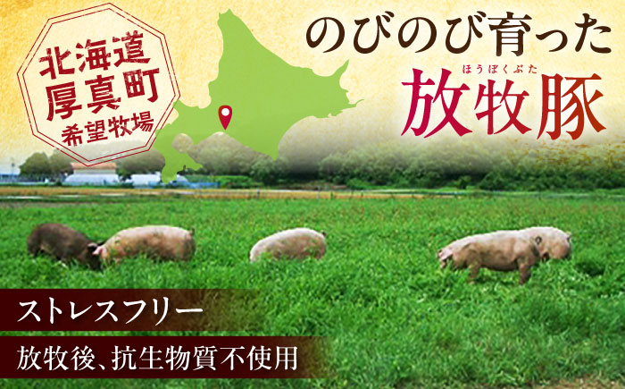 【全12回定期便】【結着剤・発色剤・保存料不使用】 放牧豚 粗挽きウィンナー  2パック（500g/パック）《厚真町》【ファーマーズファクトリー株式会社】 ソーセージ ウインナー チョリソー 粗挽き 