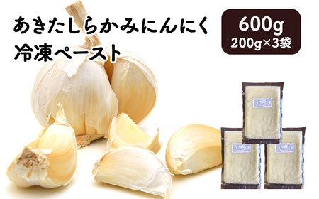 あきたしらかみにんにく 冷凍ペースト 600g（約200g×3袋）　40P3220