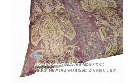 羽毛布団 シングル （G-23） ブルー系 フランス産ホワイトダウン90％ ツインキルト2層式 抗菌 防臭