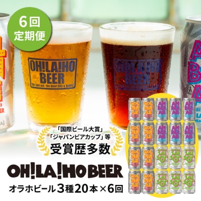 【6回定期便】オラホビール3種飲み比べ20本セット