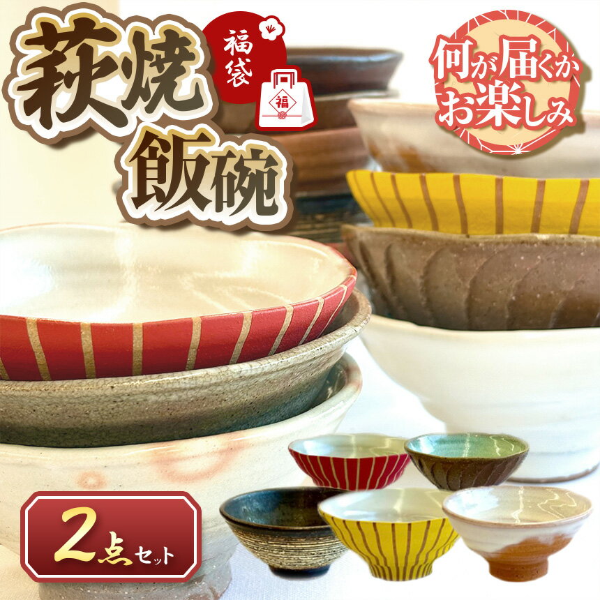 【ふるさと納税】【萩焼福袋】時松泰礼作 萩焼飯碗2点セット ｜ 山口県 山口 返礼品 小鉢 鉢 飯碗 茶碗 おしゃれ 和食器 工芸品 お取り寄せ 取り寄せ お土産 特産品 名産品 土産 名産 工芸 ご当地 民芸品 おしゃれ食器 萩焼 美祢市 美祢 焼物