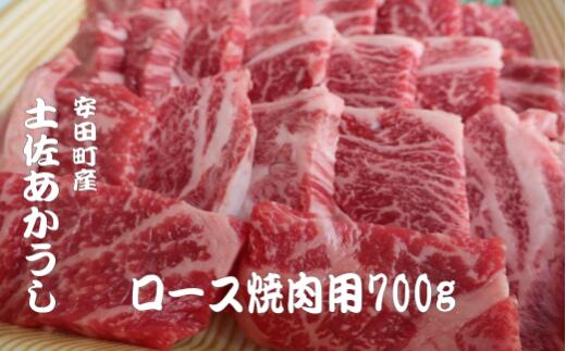 【ふるさと納税】 ｢土佐あかうし｣ロース焼肉用700g 希少 土佐あかうし ロース 約700g 冷凍 国産 牛肉 牛ロース 焼肉用 焼き肉 和牛 BBQ バーベキュー やきにく ブランド牛 赤身 お肉 あか牛 赤牛 高知県産 安田町 MT-08