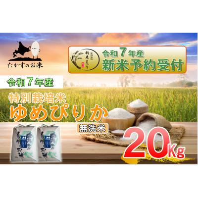ふるさと納税 鷹栖町 令和7年産新米予約 たかすのお米 特別栽培米 ゆめぴりか 無洗米 20kg(10kg×2)