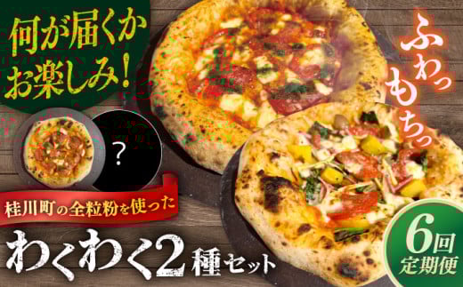 【全6定期便】【合鴨家族の小麦使用】ピザ わくわく2枚セット(マルゲリータ・お任せ1枚）▼ピザ 冷凍 ピザ窯 ぴざ PIZZA パーティー ピッツァ 人気 本格 石窯 クリスマス　 桂川町/PIZZERIA TUTTI [ADBH023]
