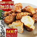 【ふるさと納税】ちっきゃげ天のさつまいも天(100g×6パック) 鹿児島 魚 魚介 さつま揚げ 練り物 さつまいも天 鶏卵不使用 ノンアレルギー 無添加 おかず 弁当 惣菜 冷蔵 小分け パック セット 国産【ちっきゃげ天】