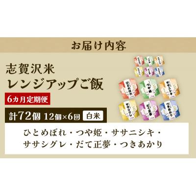 ふるさと納税 岩沼市 【令和7年産新米】【6ヵ月定期便】6品種レンジアップごはん12個[No.5704-0938] |  | 03
