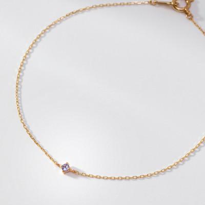 ふるさと納税 大津市 【K10 タンザナイトブレスレット】12月誕生石 毎日輝く天然石ジュエリー 10金 イエローゴールド |  | 02