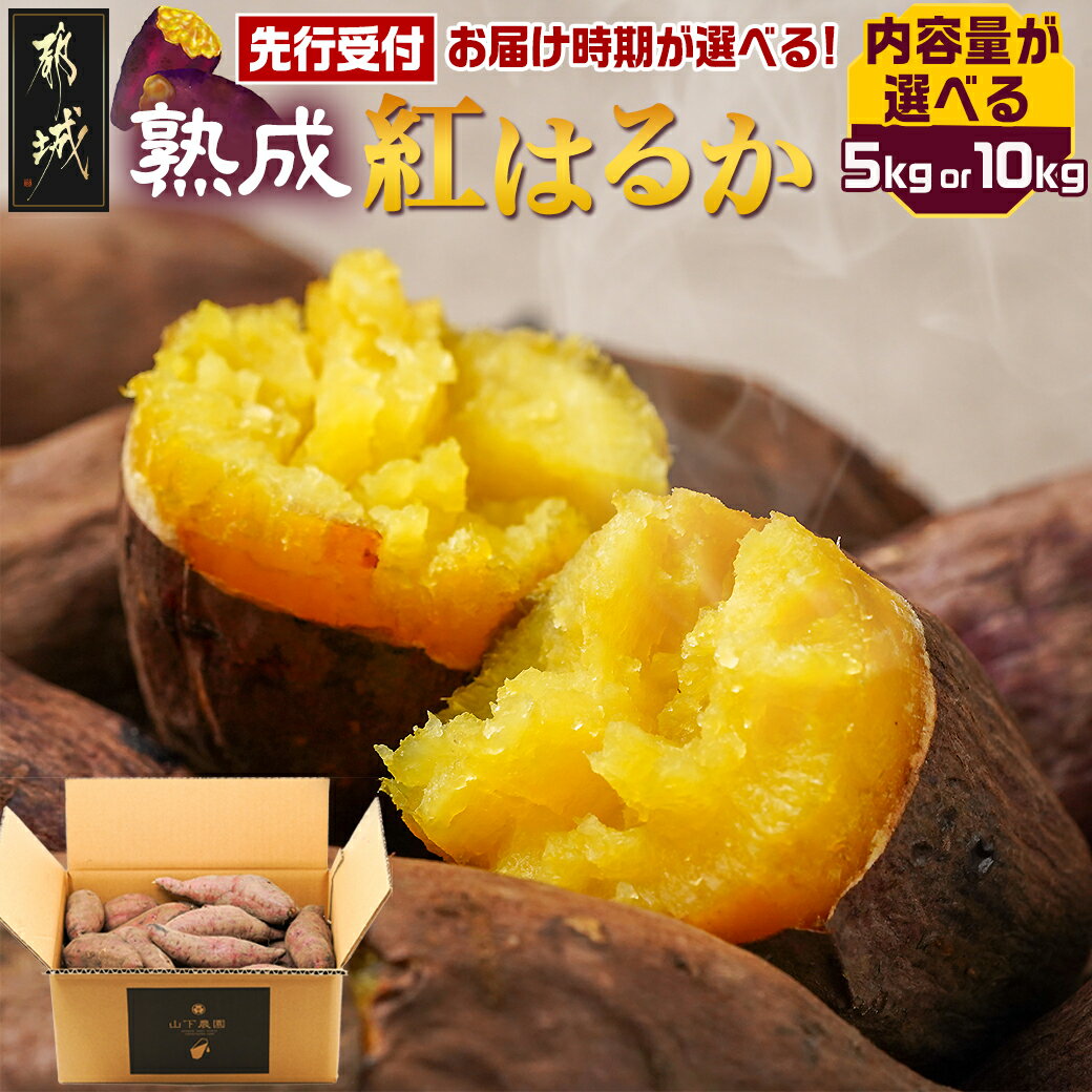 【ふるさと納税】先行予約！【内容量＆お届け月が選べる！】【農家直送】山下農園　熟成紅はるか - 都城産 紅はるか 5kg/10kg 農家直送 サイズ未選別 さつまいも 長期熟成 先行受付 期間限定 送料無料 SKU-I701【宮崎県都城市は2年連続ふるさと納税日本一！】