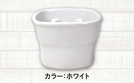 美濃焼　陶器製ペット用フードボウル【早食い防止 高台フードボウル(中/ホワイト)pet110】【1427431】