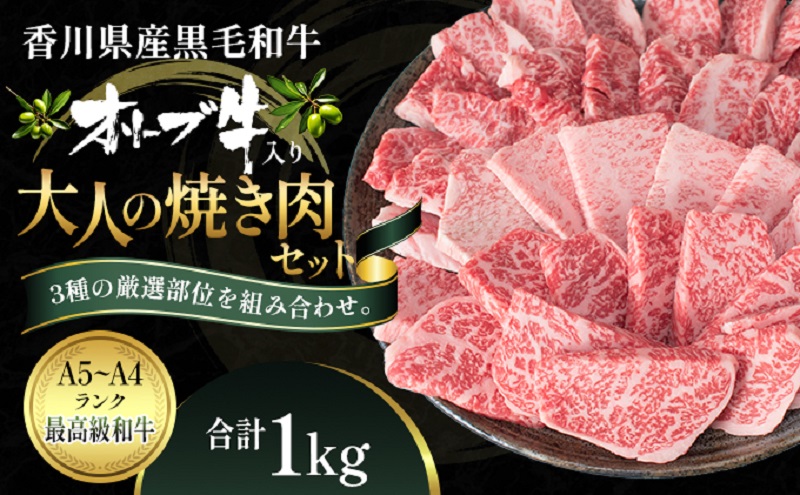 オリーブ牛 大人の BBQ セット1kg【配送不可：離島】