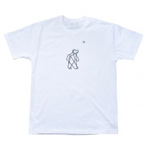 「知床トコさん」×久米繊維 　コットンTシャツ Sサイズ・ホワイト　折り紙柄　半袖【配送不可地域：離島・沖縄県】【1697695】